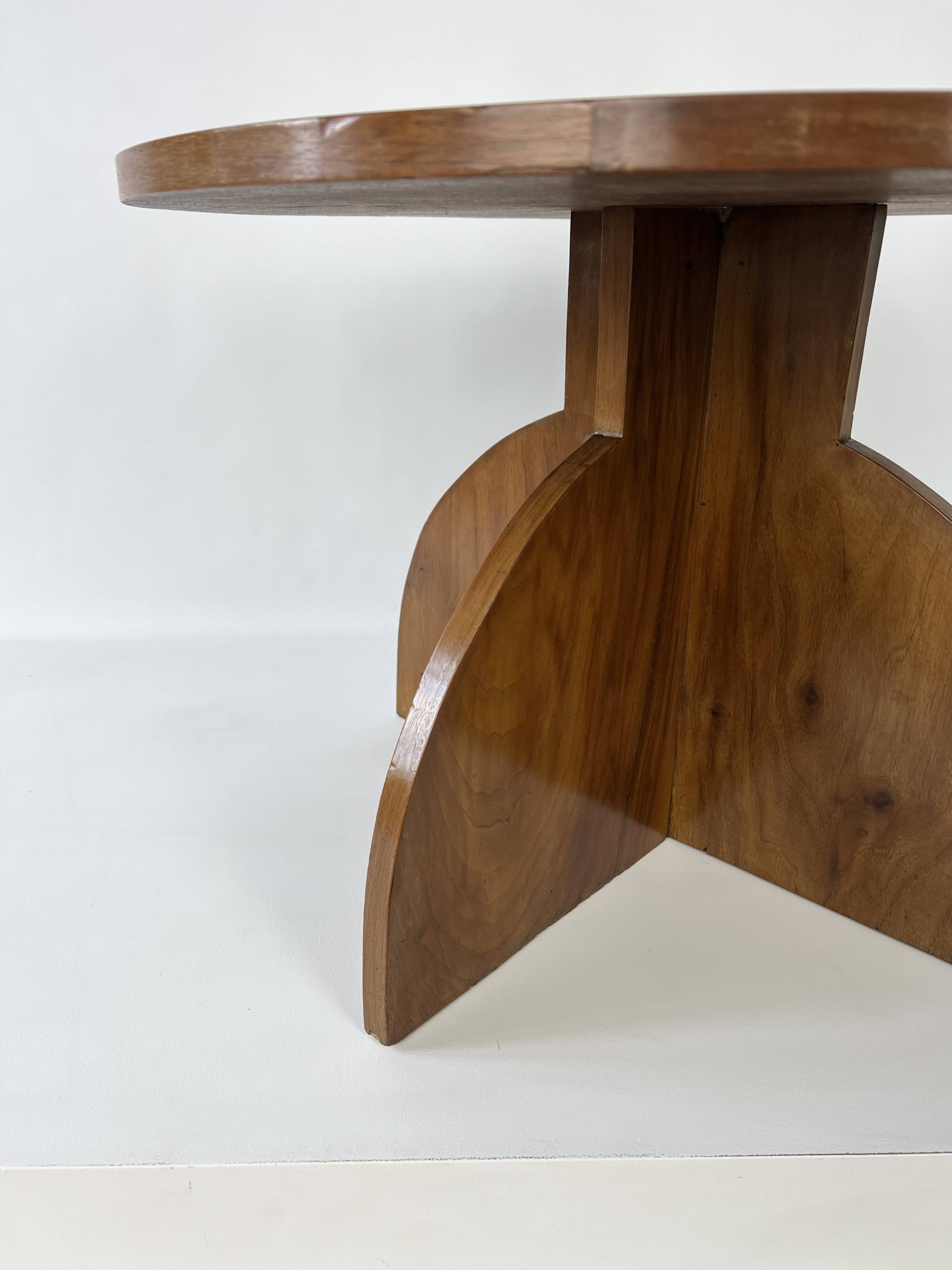Modernist / Art Deco walnut occasional side table, circa 1930-50