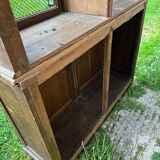 Bookcase with two wire mesh doors