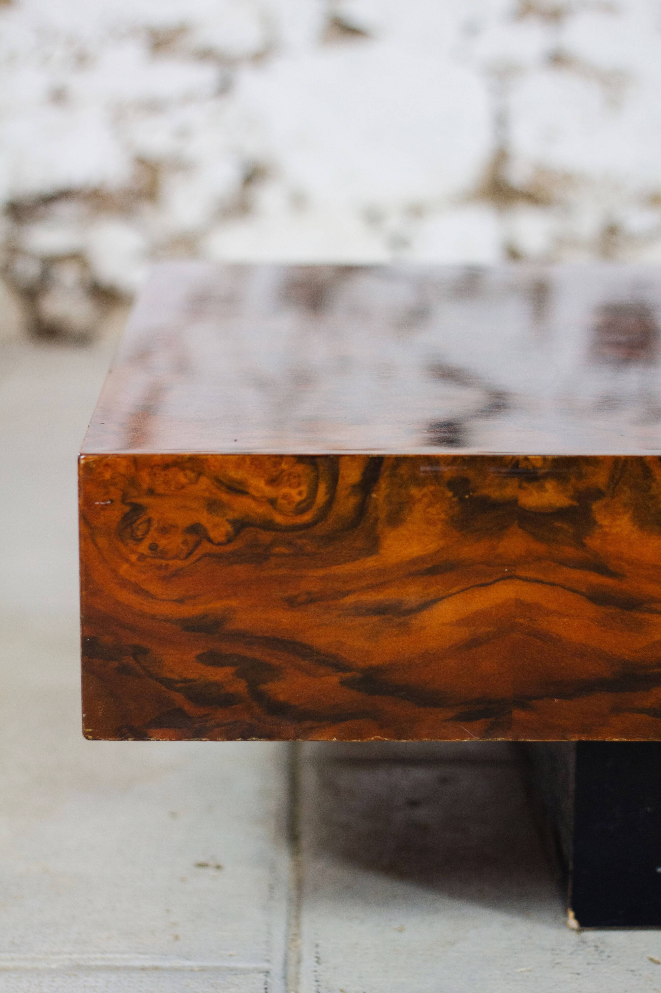 Elm burl coffee table, 1970
