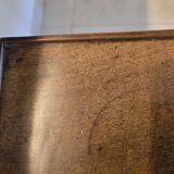 Small Louis XVI period bedside table / chest of drawers in walnut with 3 drawers