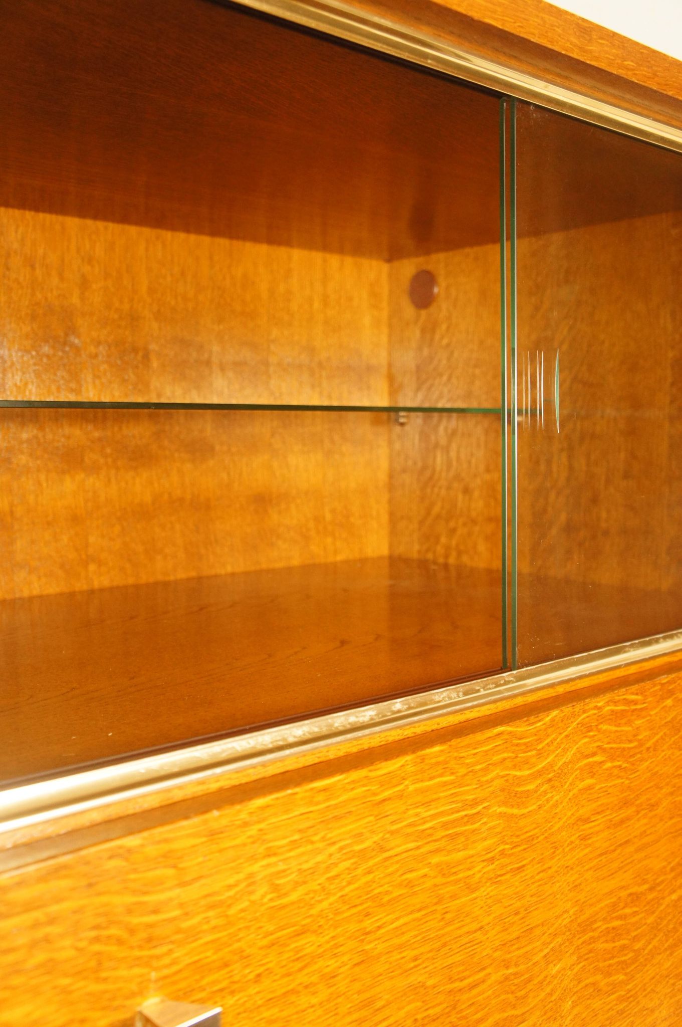 Chest of drawers wardrobe secretary showcase in blond wood 1960