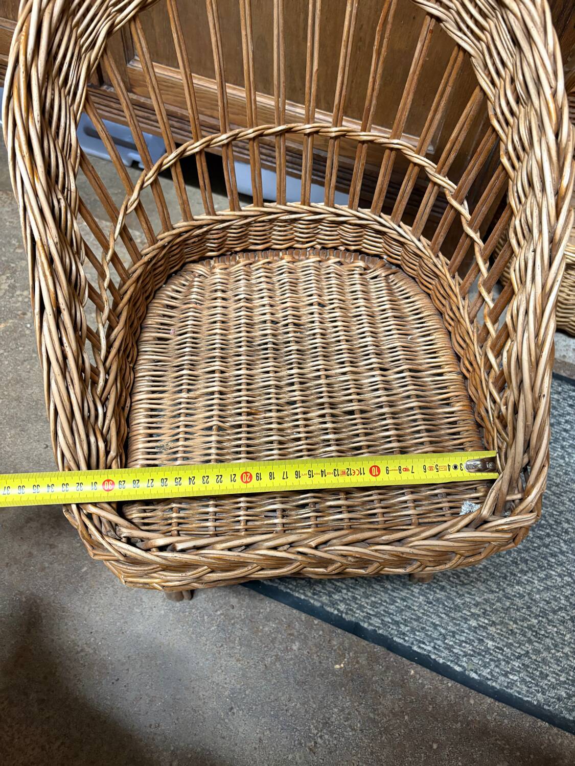 Small wicker children's armchair