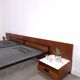 Two-person bed Japanese series Cees Braakman Pastoe and Auping with bedside table.