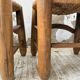 Set of 4 oak and straw chairs Dudouyt 1940