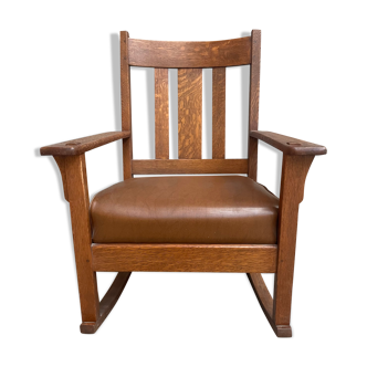 J.M. Young & Sons oak rocking chair