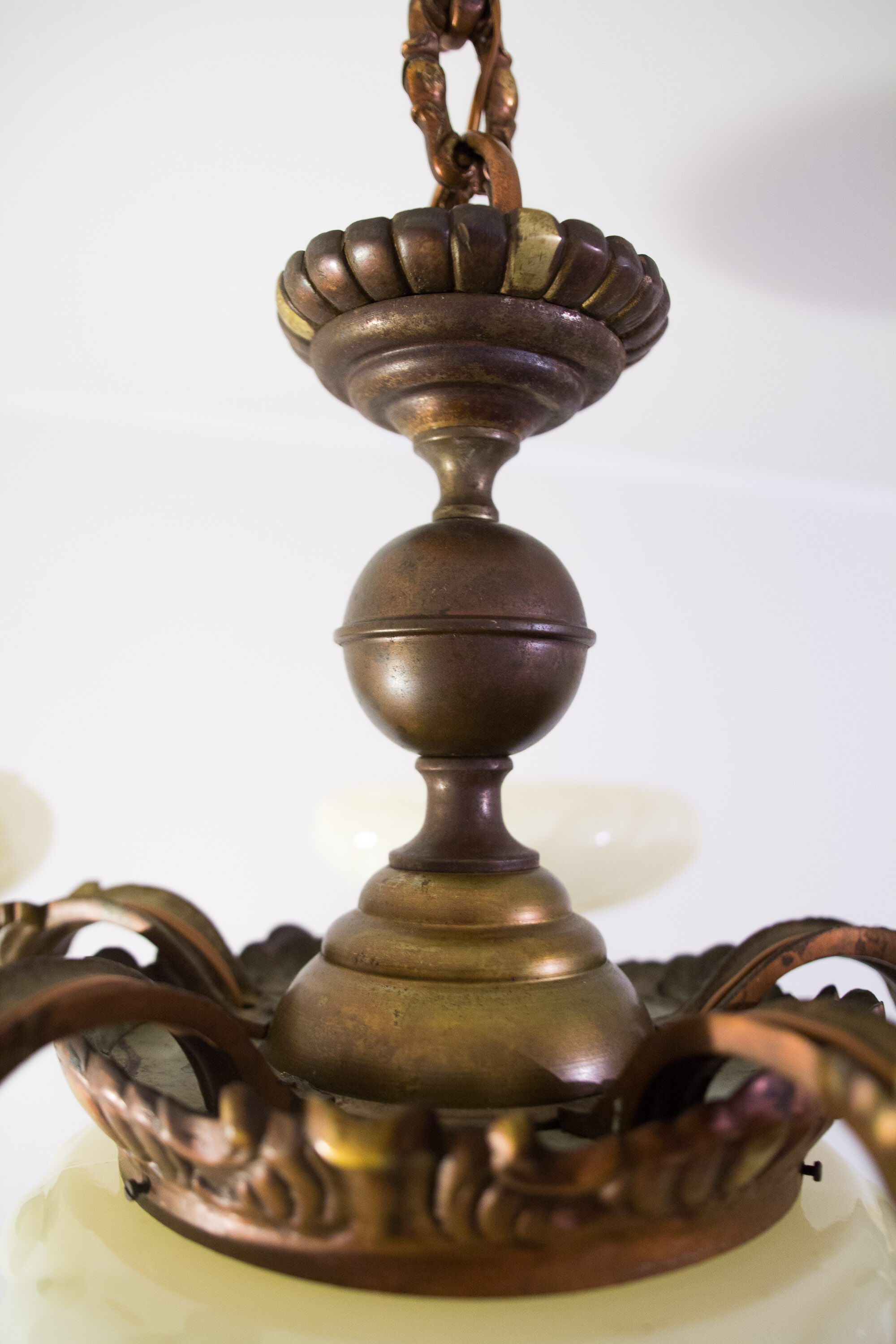 Antique center bowl chandelier