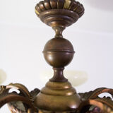 Antique center bowl chandelier