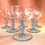 Vintage blue champagne glasses