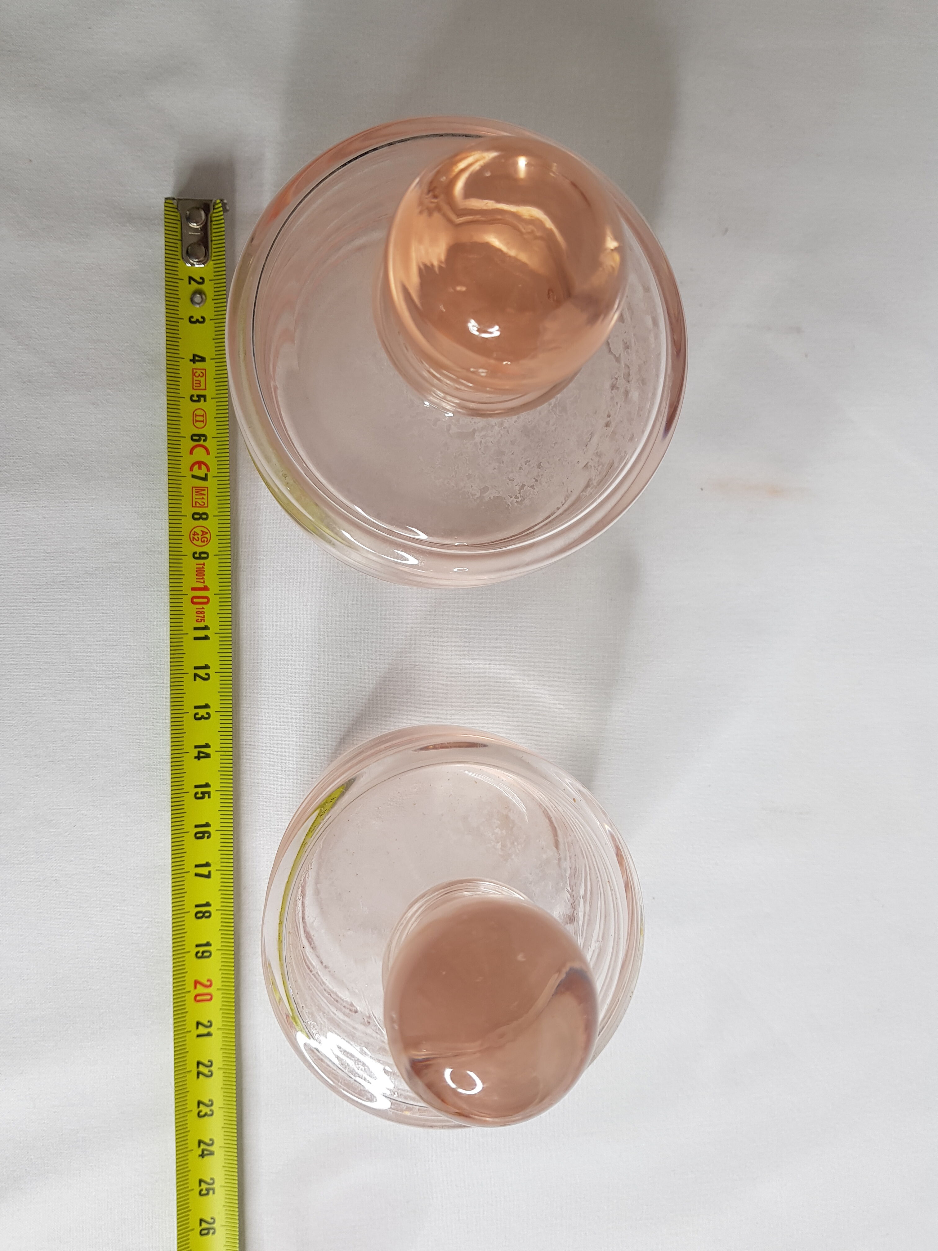 Lot of two bottles of toiletries in Bohemia Crystal (Czechoslovakia)