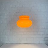 Vintage Space Age Orange Glass Pendant Light