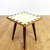 Vintage mosaic pedestal table