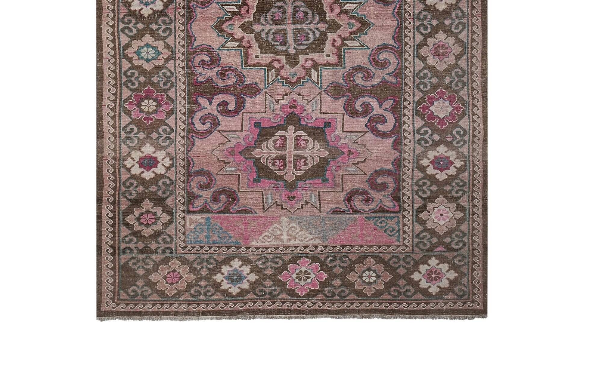 Vintage Turkish Oushak rug 216x391 cm