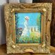 Painting on isorel, wooden frame