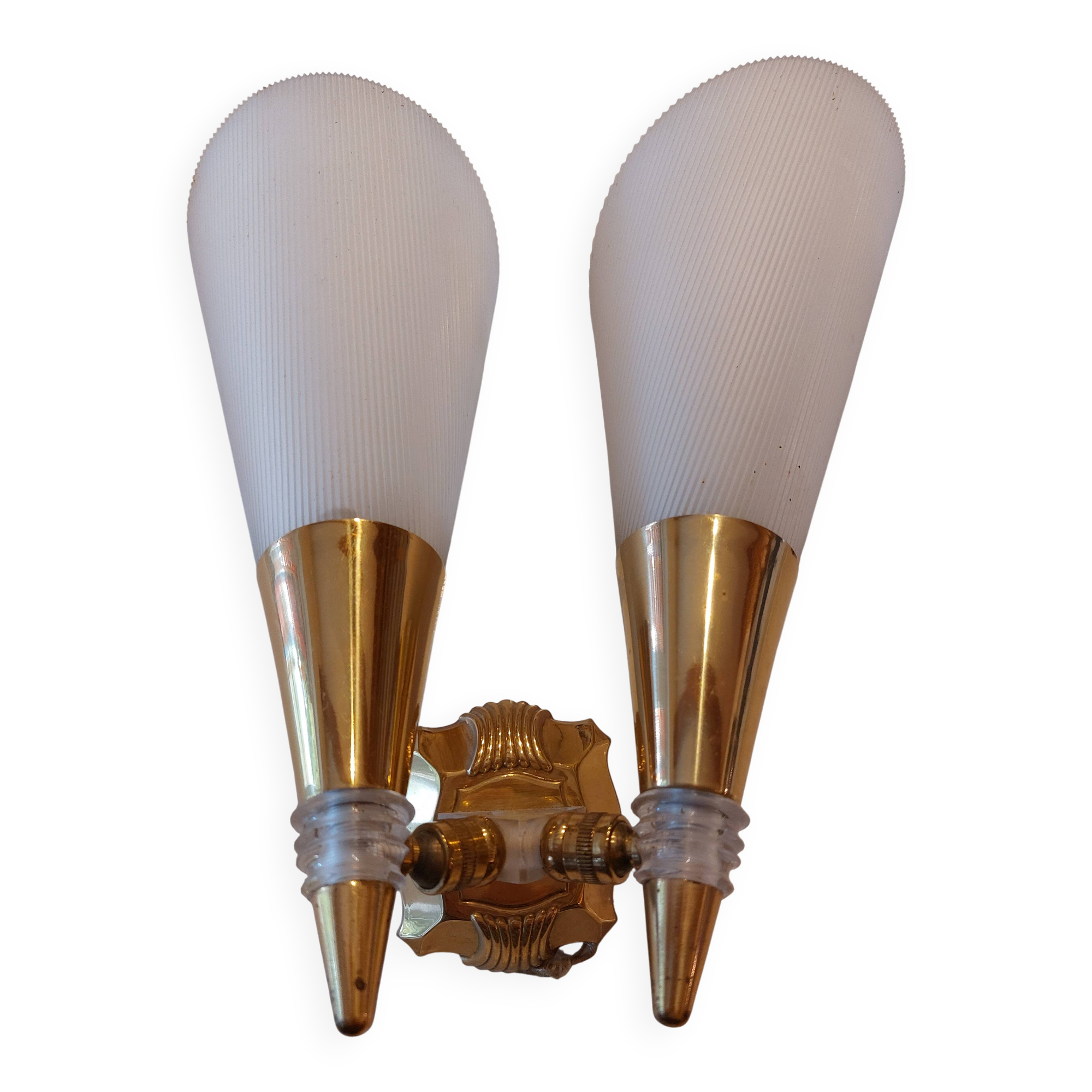 vintage double wall light, 50s-60s