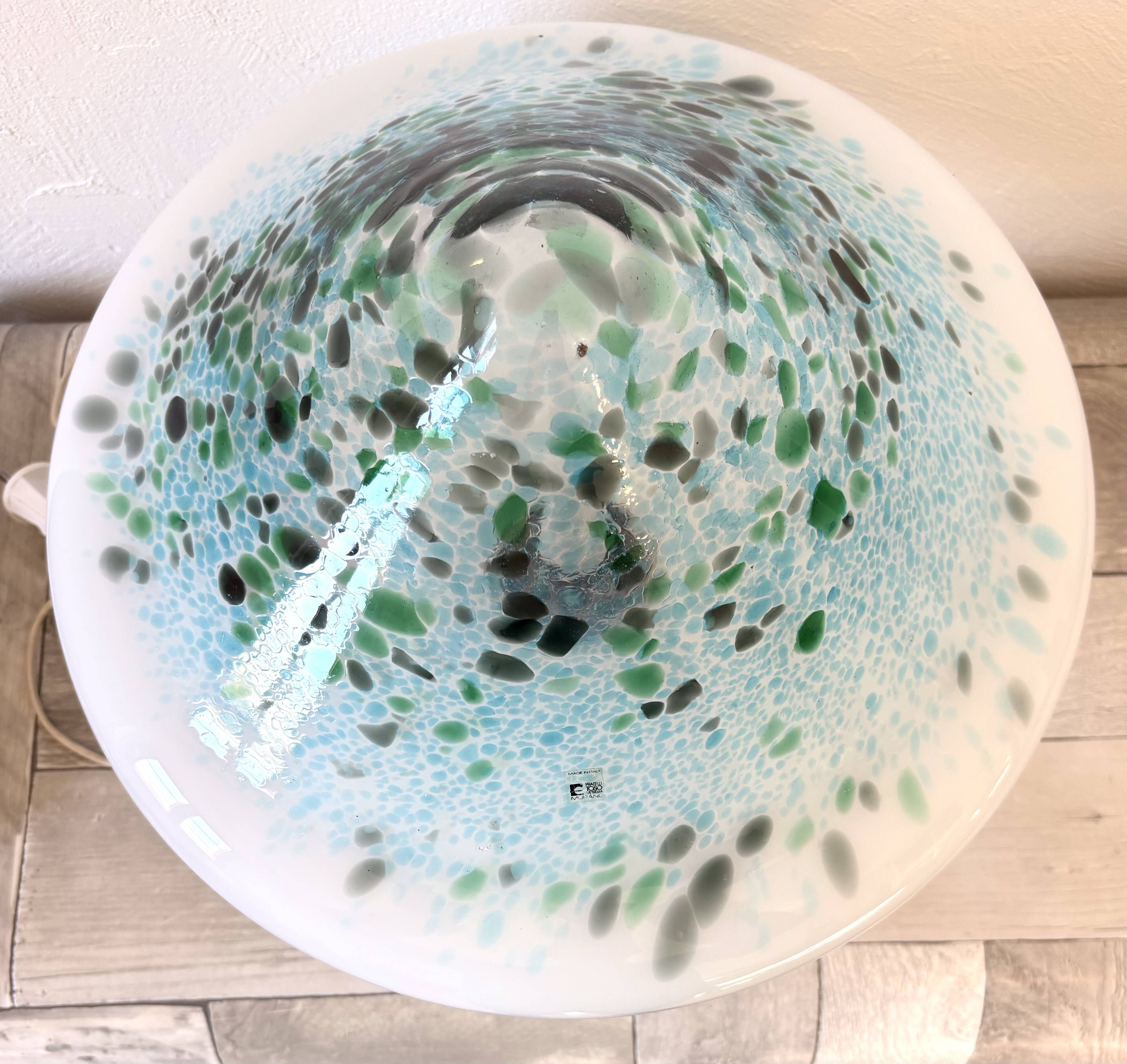 Large Murano lamp Fratelli Toso - Original label - Space Age