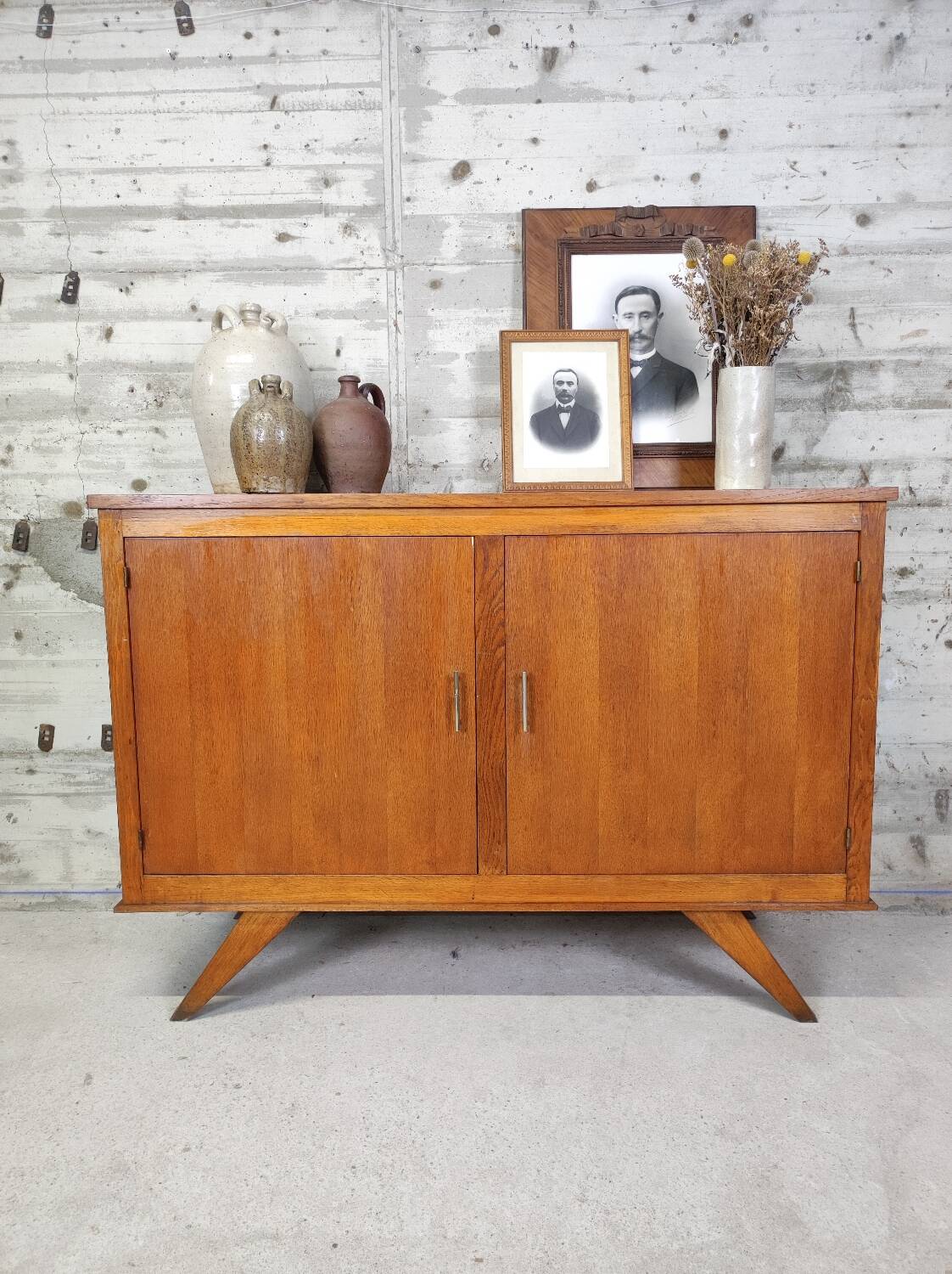 Vintage sideboard with compass feet