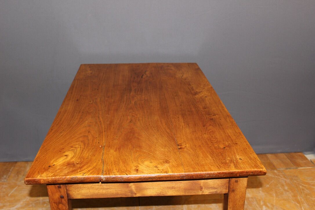 Elm bistro table late XIX