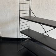 Vintage 1950 shelf taken on A. Dekker design black legs - 84 x 25 cm