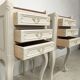 2 tables de chevet vintage en noyer
