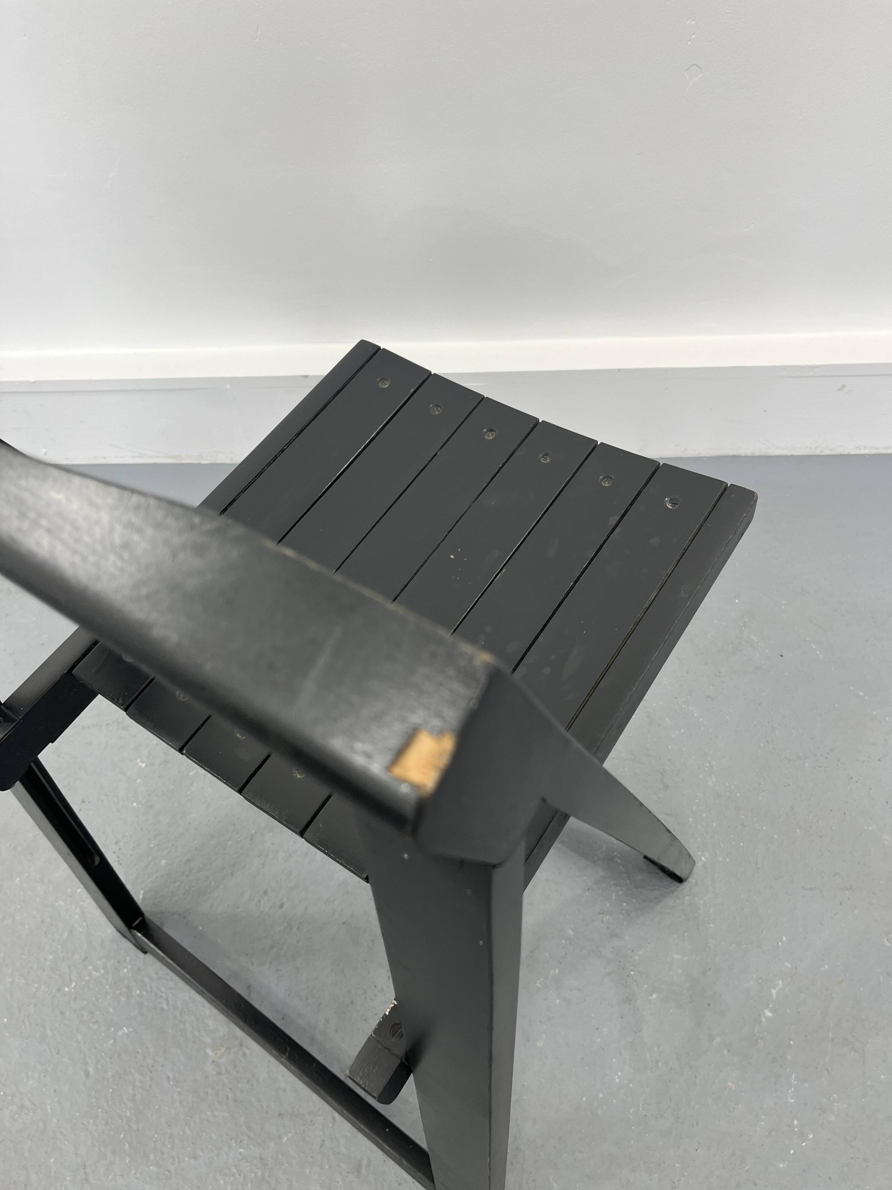 Chaise pliante en bois, années 1970