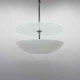 Functionalist/Bauhaus Chrome &Glass Chandelier