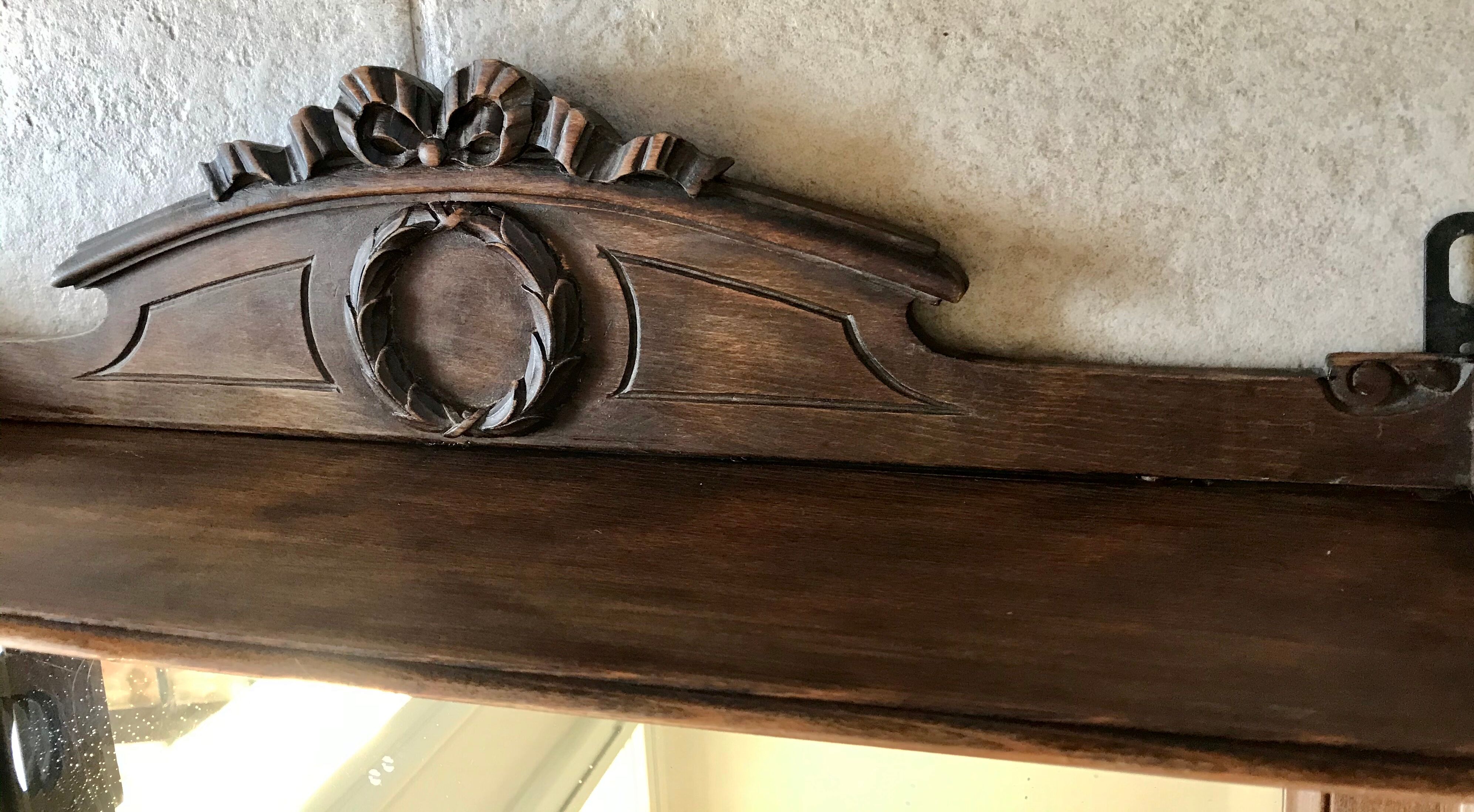 Old wall mirror shelf