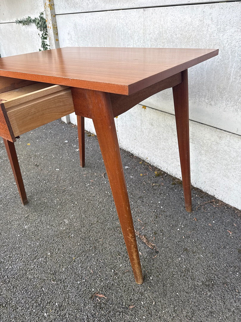 Desk – Vintage – Storage – Teak wood Compass legs