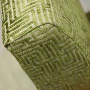 Art Deco armchair in green geometric jacquard by Kropacek Kozelek 1950