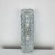 Rectangular wall lamp in molded glass and black metal from the 60s