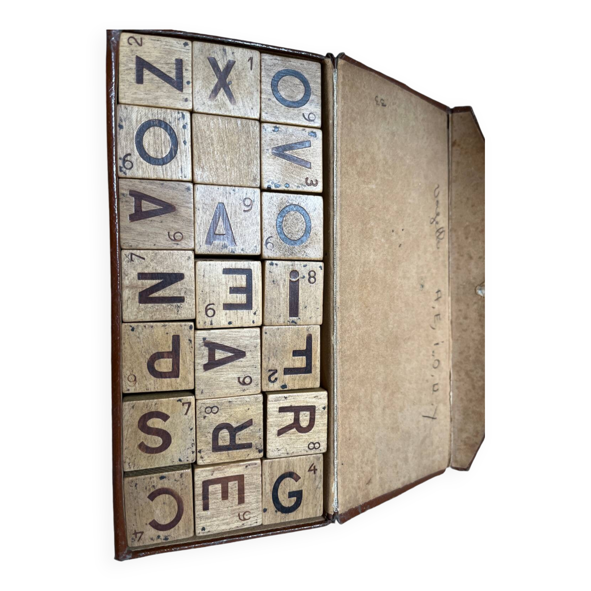 Old wooden Scrabble