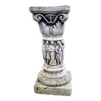 Old reconstituted stone column Antique decor