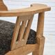 1950s, Danish design, reupholstered armchair, New Zealand sheepskin, oak wood.