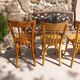4 Baumann bistro chairs, different shades, vintage