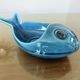 Empty pocket, blue cracked Charolles ceramic, 1960s
