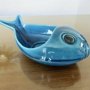 Empty pocket, blue cracked Charolles ceramic, 1960s