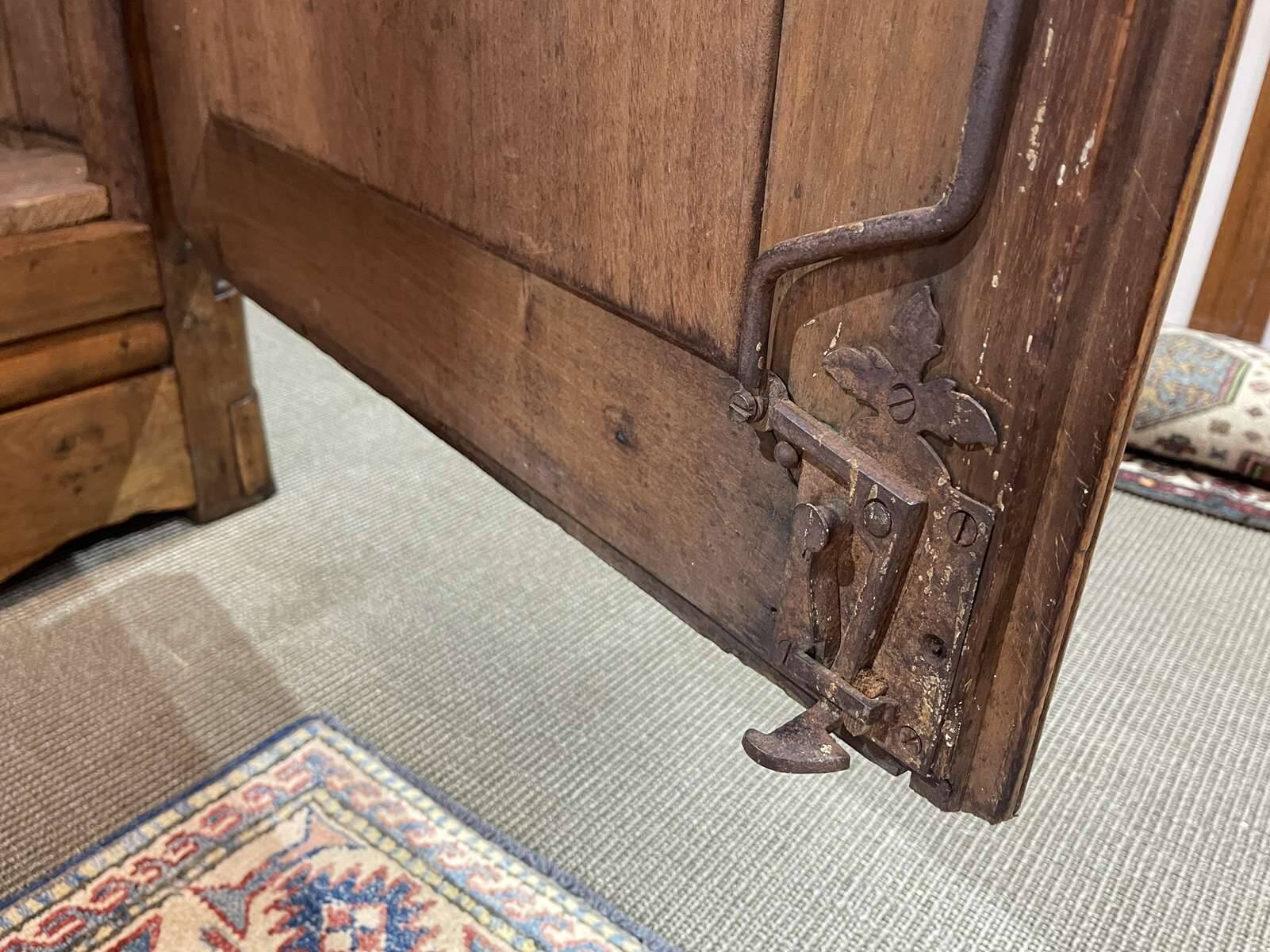 18th century walnut castle wardrobe - fully removable