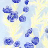 Flowers "wax" - original drawing
