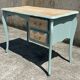 Vintage 1960s desk with curved legs