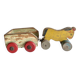 Jouet en bois l’âne et son chariot