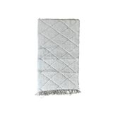 Moroccan white diamond rug