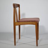 Teak chairs danish design set 1960s new upholstery