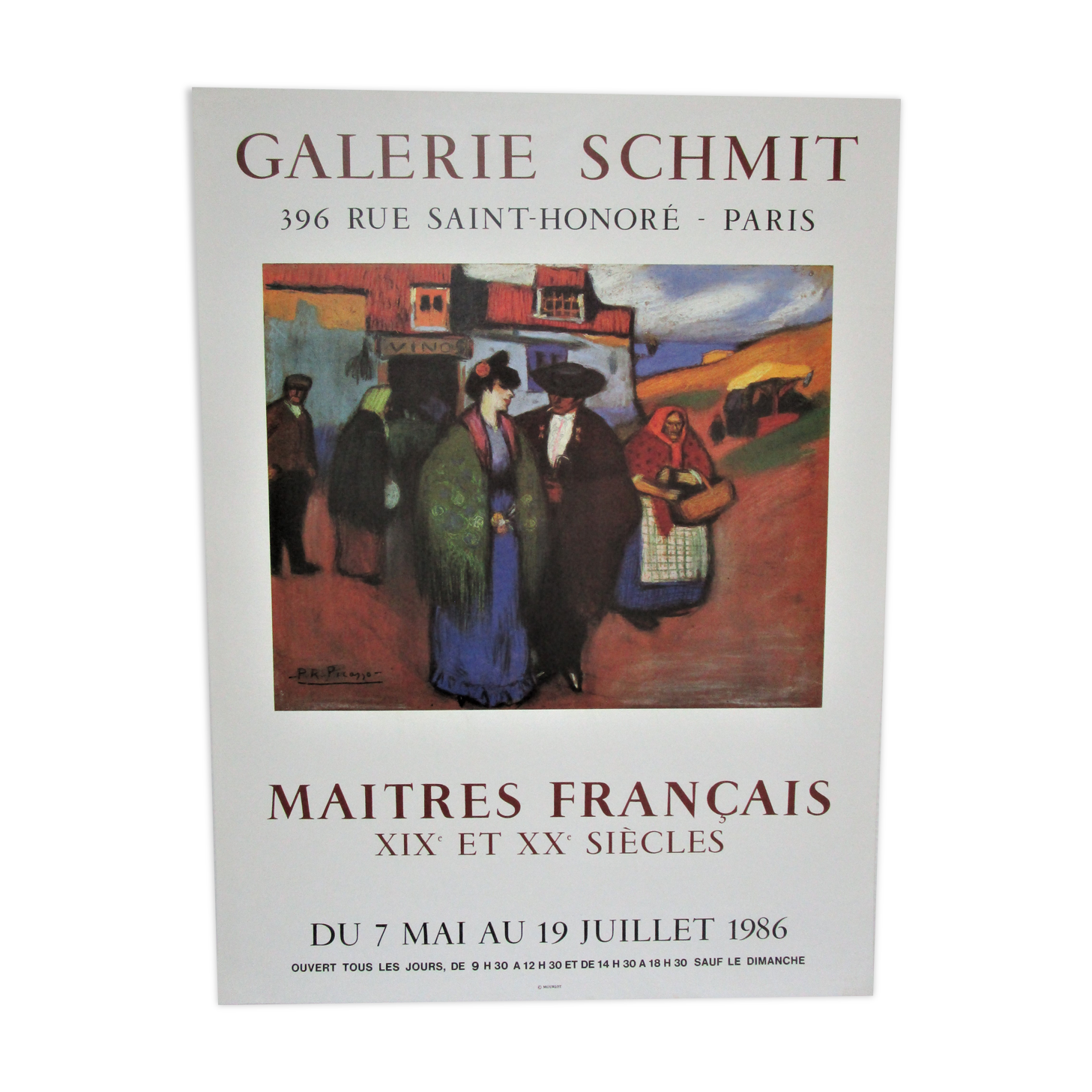 Original poster Mourlot Picasso gallery Schmitt Paris 1986