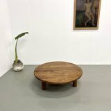 Circular oak coffee table, circa 1950