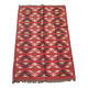 Tapis kilim en toile de jute et coton. 150cm x 250cm