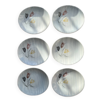 Set of 6 Salins Caribbean dinner plates