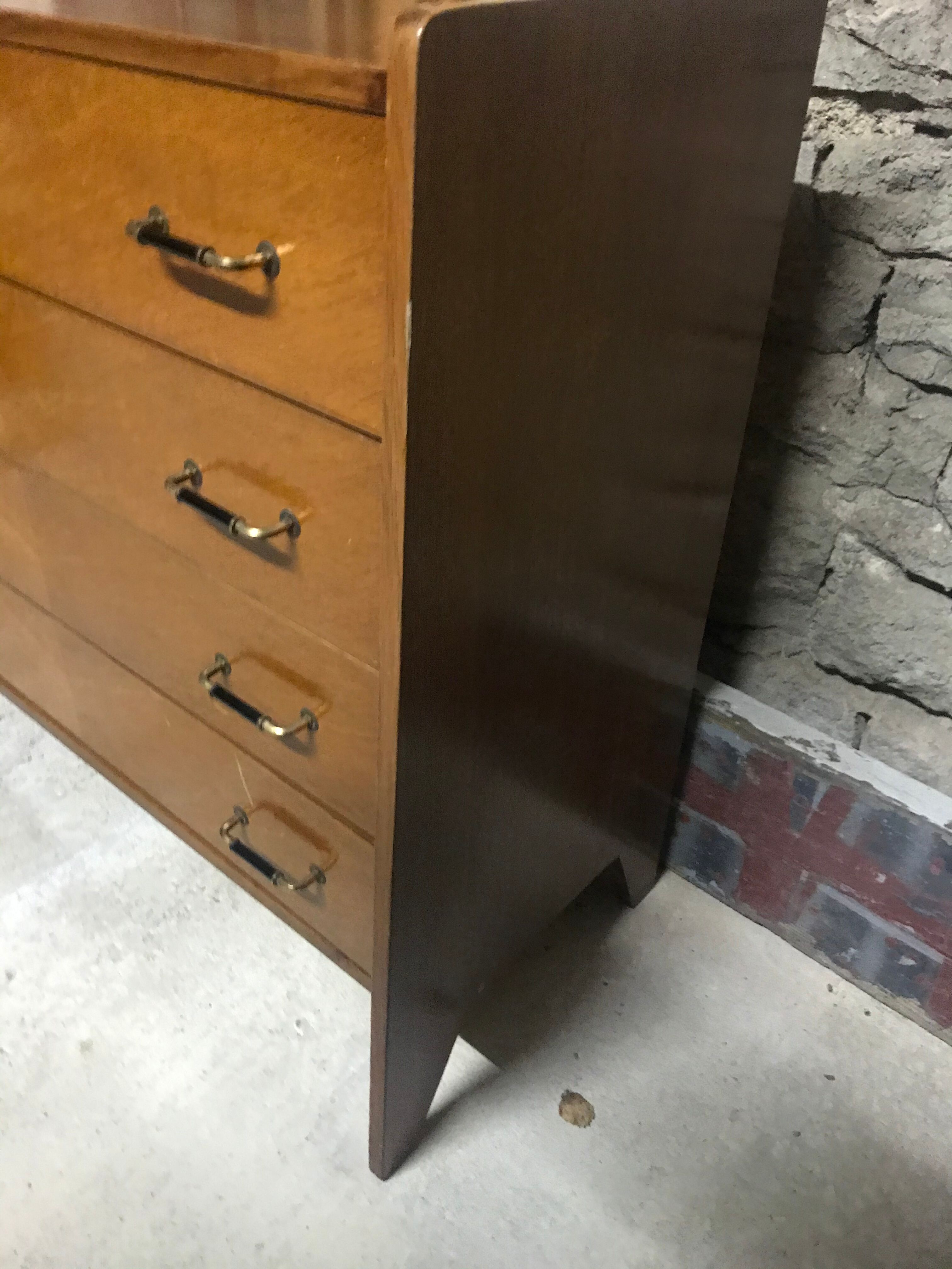 Vintage oak chest of drawers 1970