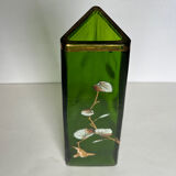 Art Nouveau vase in painted glass