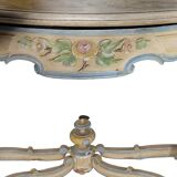 Italian console painted and sculpted – Wood top with faux marble appearance – 19th century