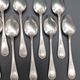 Box of 12 silver-plated metal teaspoons SFAM - Art Nouveau design (14.5)