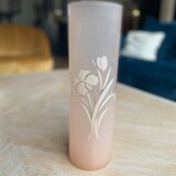 Vase tube rose et or